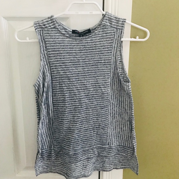 Flowing Grey Striped Tank Top - Picture 1 of 3